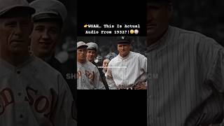 👉WOAH… This Is Actual Audio From 1932?!😳⚾️