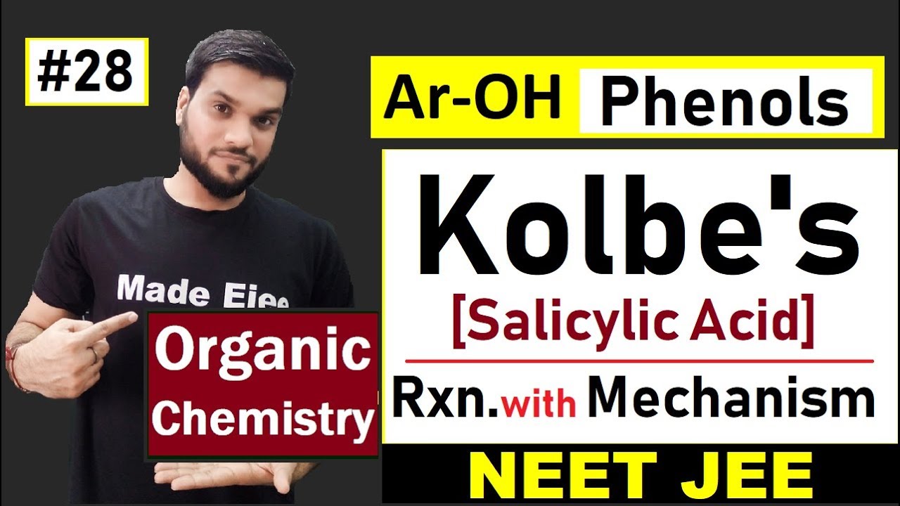 Kolbe's Reaction | Salicylic Acid Formation with Mechanism | (L-28) NEET JEE AIIMS