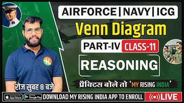 Bhisma Batch Airforce, Navy, ICG Reasoning-11/ Venn Diagram -04 // Best Youtube Channel for Airforce