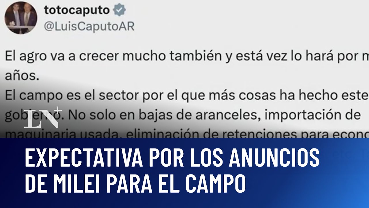 Expectativa por los anuncios de Milei para el campo - YouTube
