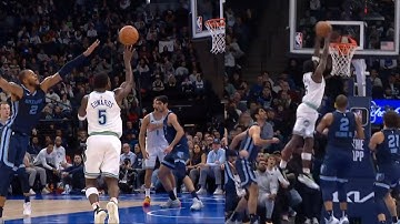 Anthony Edwards craziest alley oop off glass to himself for dunk vs Grizzlies 🤯