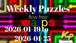 Flow Free Warps - Weekly Puzzles - Rotating Warp Challenge - 2026-01-19 to 25 January 19 to 25 2026 screenshot 2