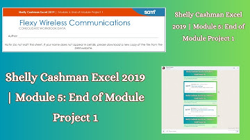 Shelly Cashman Excel 2019 | Module 5: End of Module Project 1 #shellycashmanexcel2019 #module5