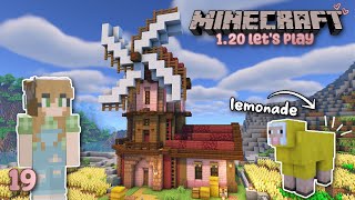 I Built the CUTEST Windmill in 1.20 Minecraft (+ named a yellow sheep lemonade)