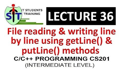 File reading and writing line by line in C/C++ | getLine and putLIne methods in C/C++