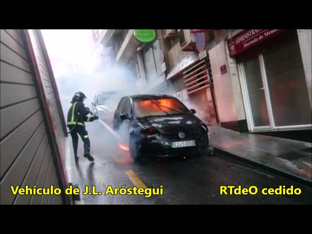 Incendio provocado en el veh&iacute;culo de Ar&oacute;stegui