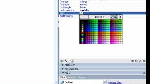 Coding CSS in Dreamweaver - the easy way - part 2