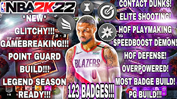 NEW* NBA 2K22 GLITCHY BEST POINT GUARD BUILD WITH 123 BADGES THIS BUILD WILL BREAK 2K22 NEXT GEN!!!
