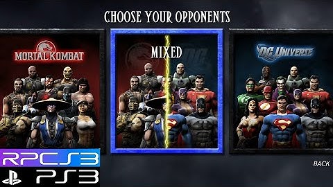 Mortal Kombat VS DC Universe (RPCS3) PS3 Emulator Gameplay All Characters Unlocked [4KUHD]