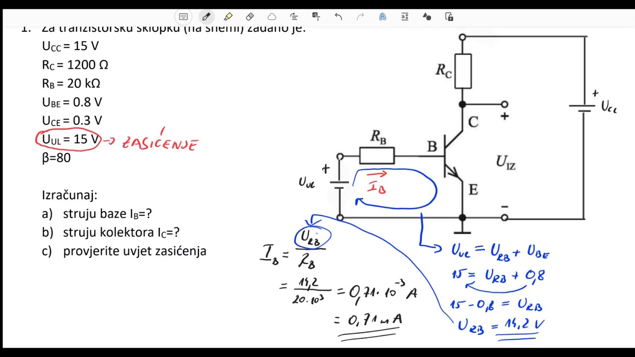 Tranzistorska sklopka - primjer 1