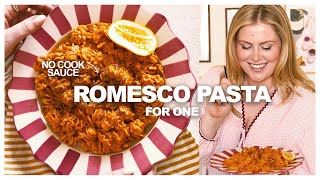 Single-Serve, No-Cook Pasta Sauce Roasted Red Pepper Romesco Pasta, For One