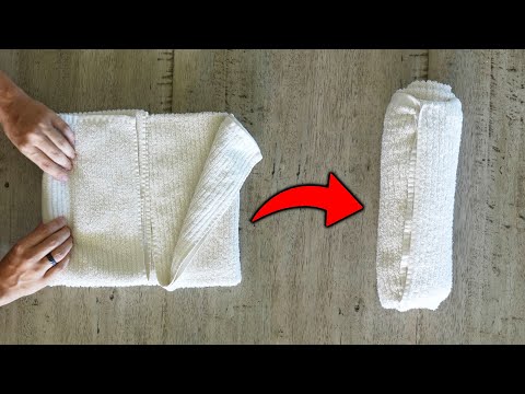 New Way to Fold Towel Into Roll!