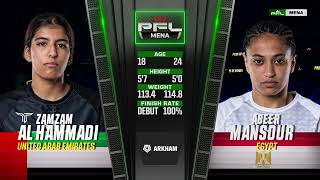 Zamzam Al-Hammadi vs. Abeer Mansour Fight Highlights | PFL MENA 9
