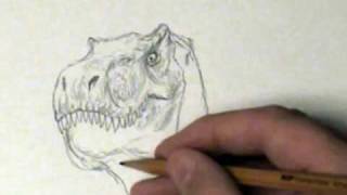 11 minute Dinosaur sketch... (time-lapsed down to 3 min 16 sec)