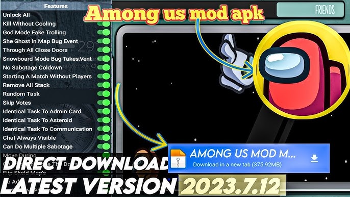 ⚡NEW⚡ Among Us 2023.7.12 Mod Menu, Among Us Mod Menu