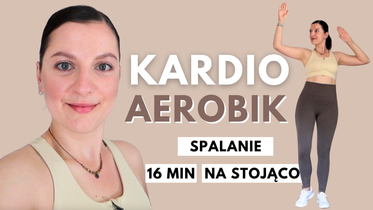 PRZYJEMNE SPALANIE KALORII | 16 MIN KARDIO AEROBIK | TRENING DLA POCZĄTKUJĄCYCH