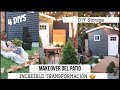 RESTAURAMOS TODO EL PATIO! DIY Storage, Paredes de vista, Pasto Artificial + Pintura de exterior