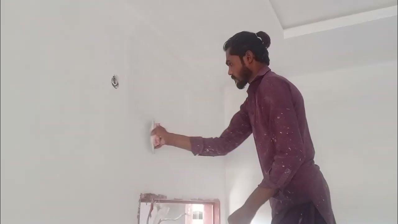 how to apply wall putty on new wall step by step complete process