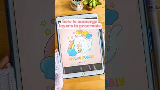 How to Unmerge Layers in Procreate Tutorial #shorts #procreate