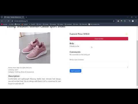 CS50’s Web Programming - Project 2 Commerce