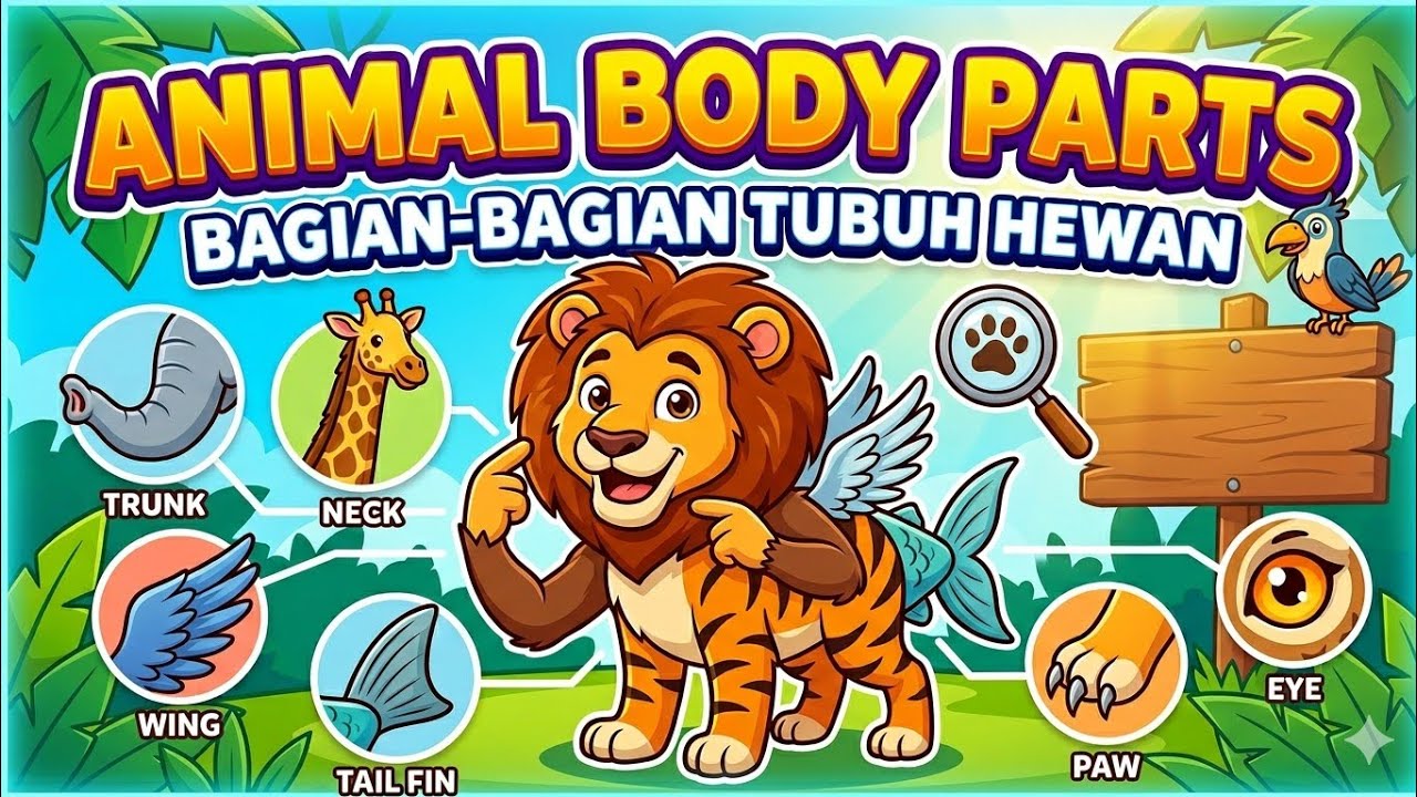 Bagian-bagian Tubuh Hewan bahasa Inggris