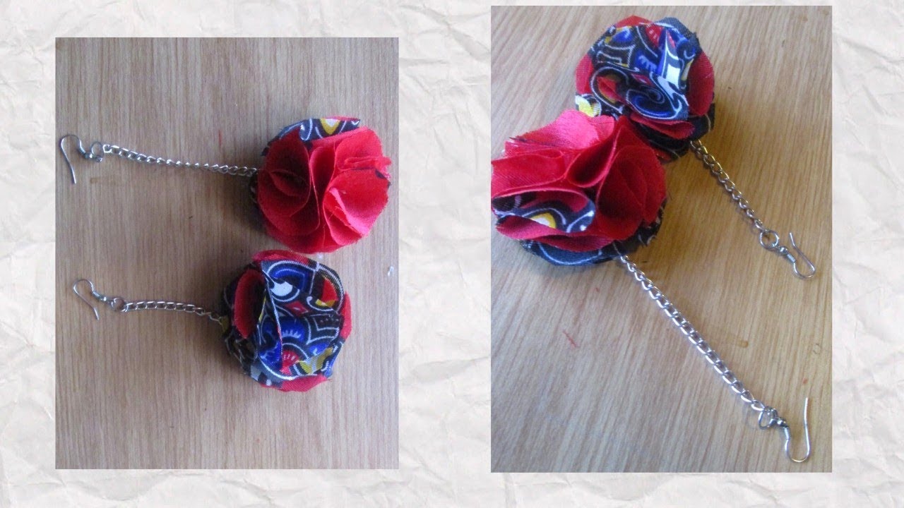 Ankara Floral Earrings DIY- African print Beautarie
