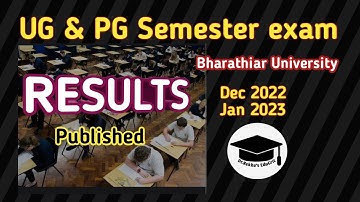 UG & PG semester exam results Dec 2022&Jan 2023 Bharathiar University
