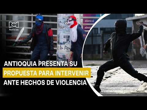 What does Antioquia propose regarding university violence? Should law enforcement intervene?
