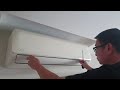 Aircon installation | Indoor unit panel stuck by L Box Ceiling