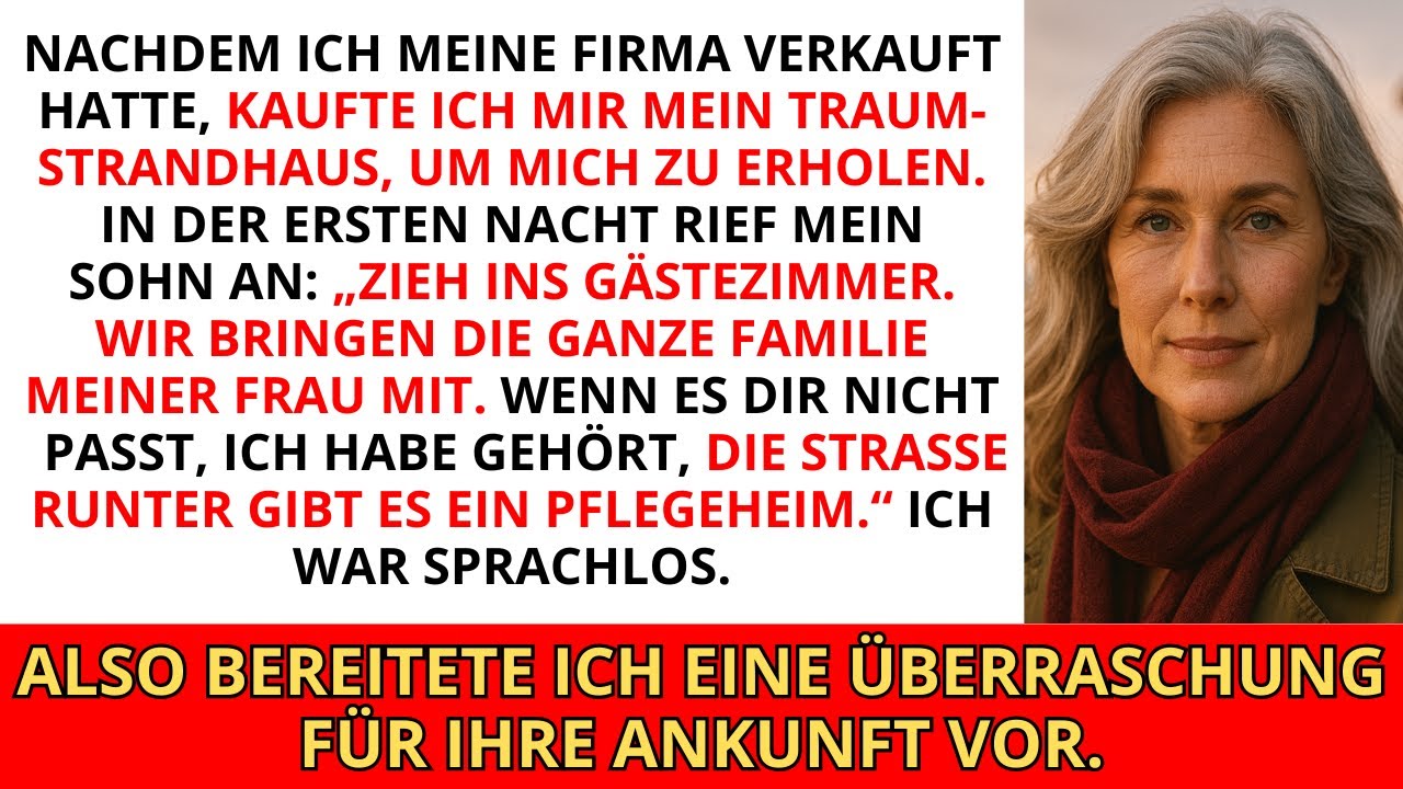 Ich kaufte ein Strandhaus, um meinen Ruhestand zu genießen, doch mein Sohn brachte eine ganze Sch...