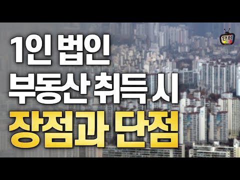 1인 법인 부동산 취득시 장단점 (<strong>리겔</strong> 김성일 회계사)