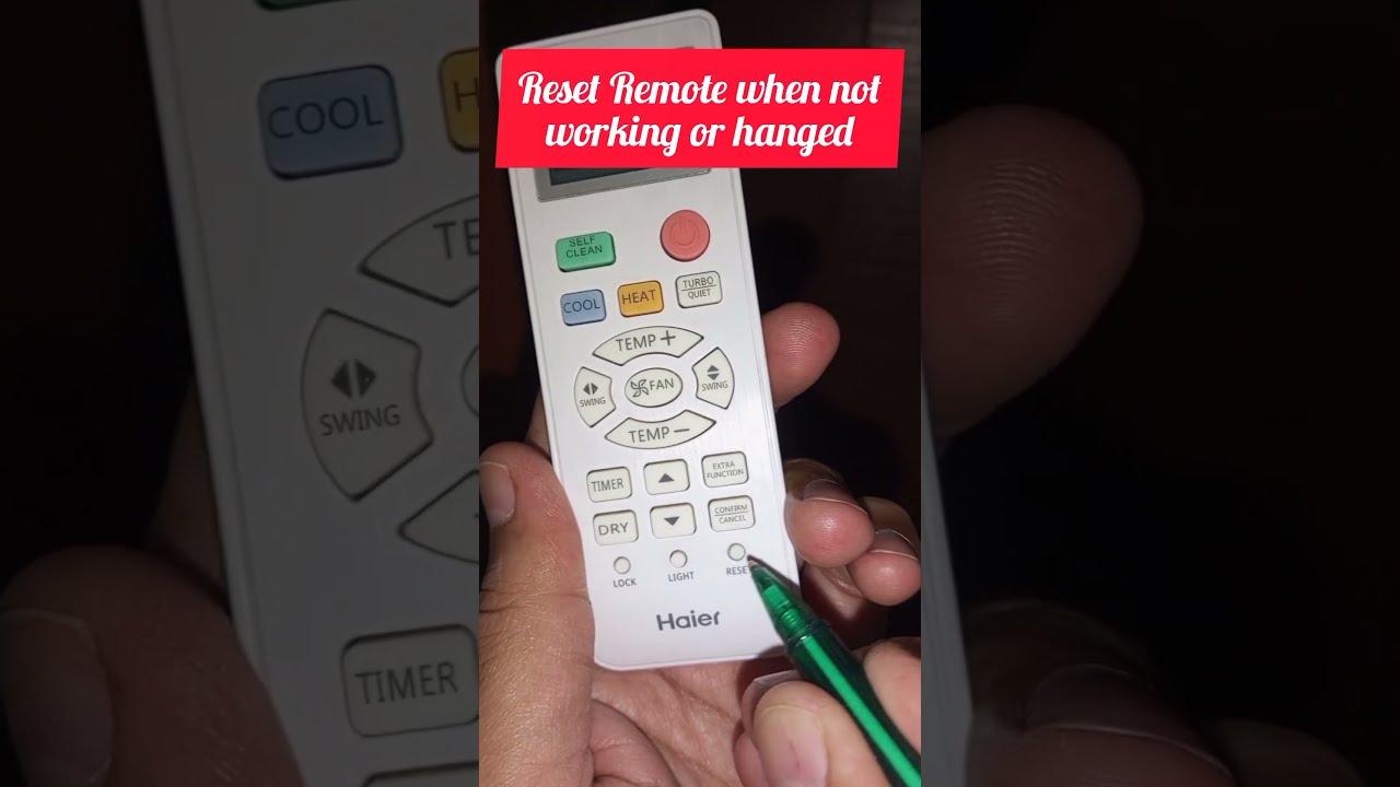 How To Reset Haier DC Inverter Ac Remote Shorts Tips Trending