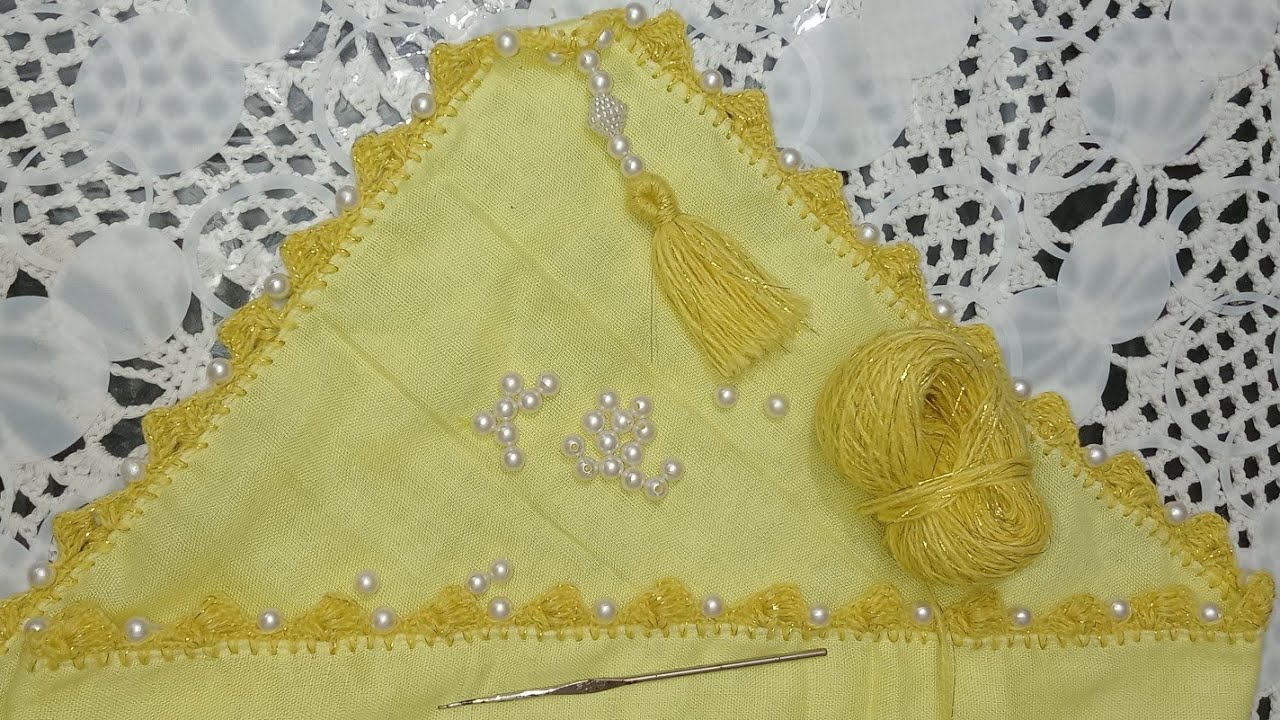 درس كروشي جديد على شكل هرم بالعقيق