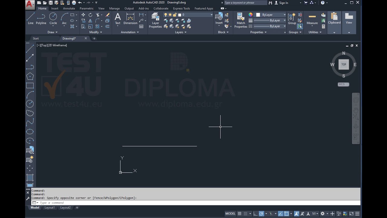 Use the LTSCALE command to correct the appearance of the line so that it appears to be dashed.