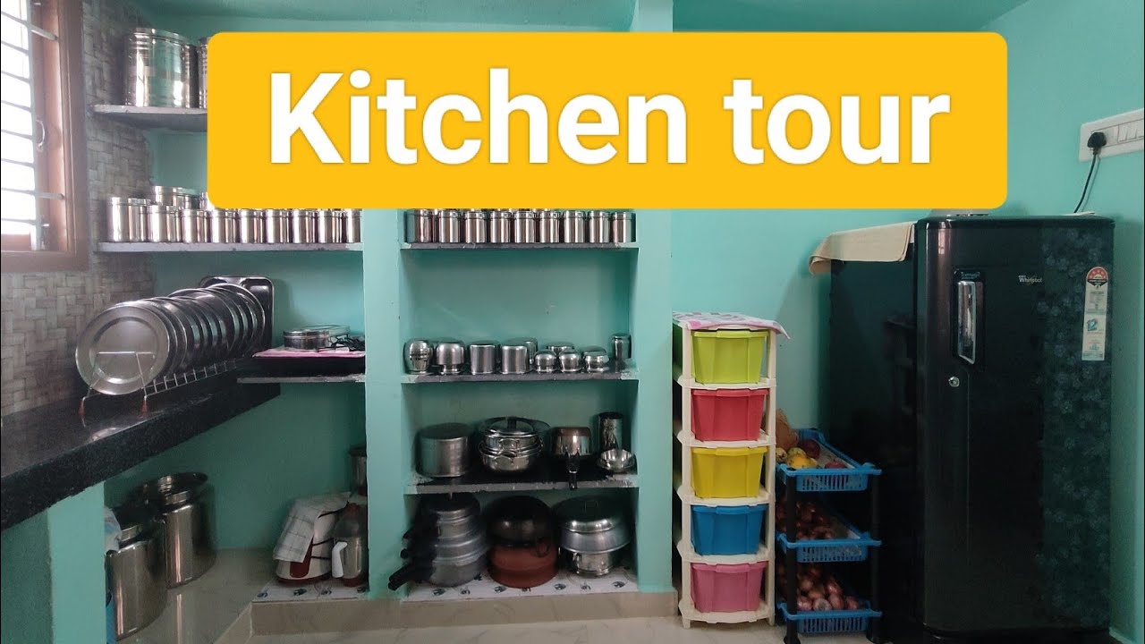 kitchen tour #non modular kitchen #countertop organization #kitchen # ...