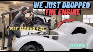 WE JUST DROPPED THE JAGUAR ENGINE ON THE BUGATTI