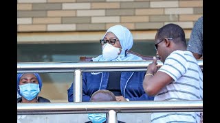 RAIS SAMIA ALIVYOFIKA UWANJA WA MKAPA KUTAZAMA GAME YA SIMBA NA YANGA