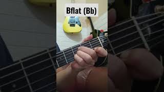 Belajar kunci Gitar Bb Chord #shorts