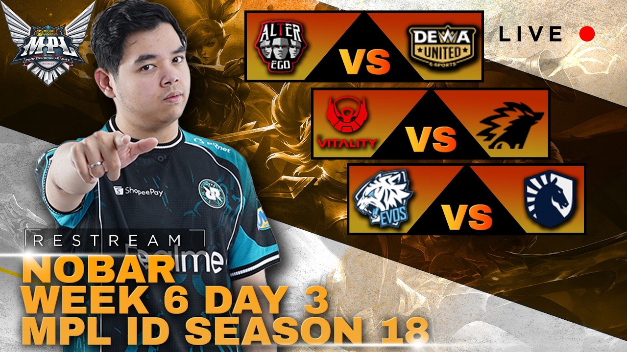 EVOS VS TLID | R7 RESTREAM MPL ID S18 WEEK 6 DAY 3 top up nya di r7store.id #mlbbidcreator
