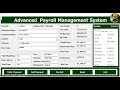 How to Create Advanced Payroll Management Systems in Excel using VBA - Full Tutorial
