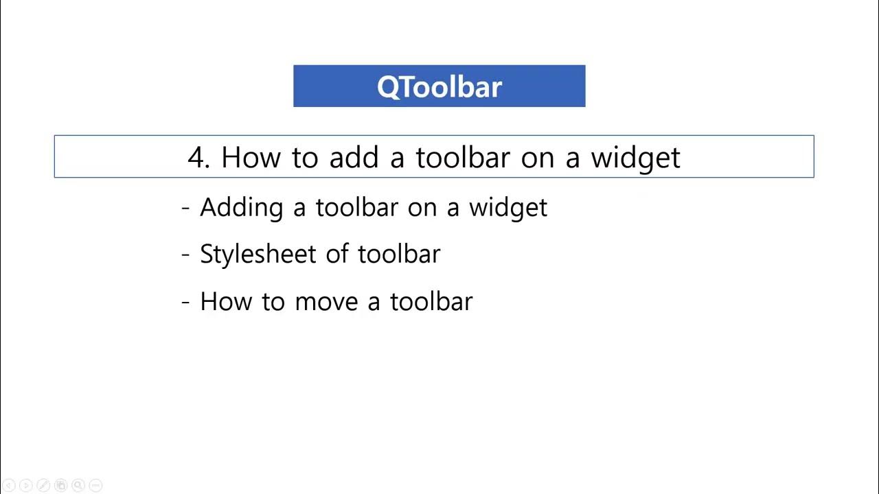QT Widget Design 3 QToolbar YouTube