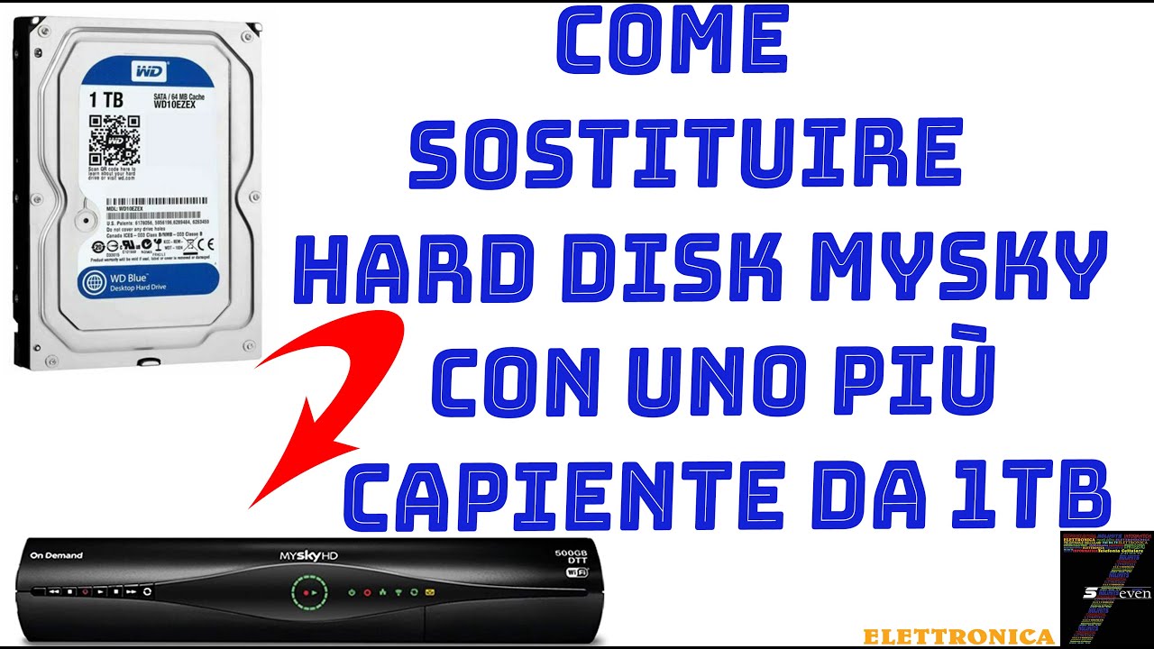 Come Sostituire Hard Disk Mysky Con Uno Pi Capiente Da 1tb Youtube