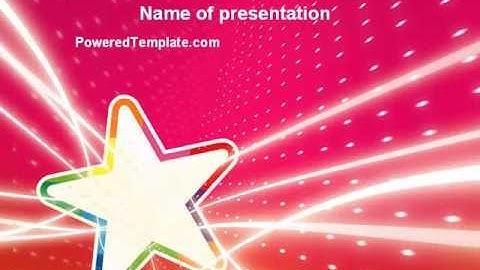 Disco Star PowerPoint Template by PoweredTemplate.com