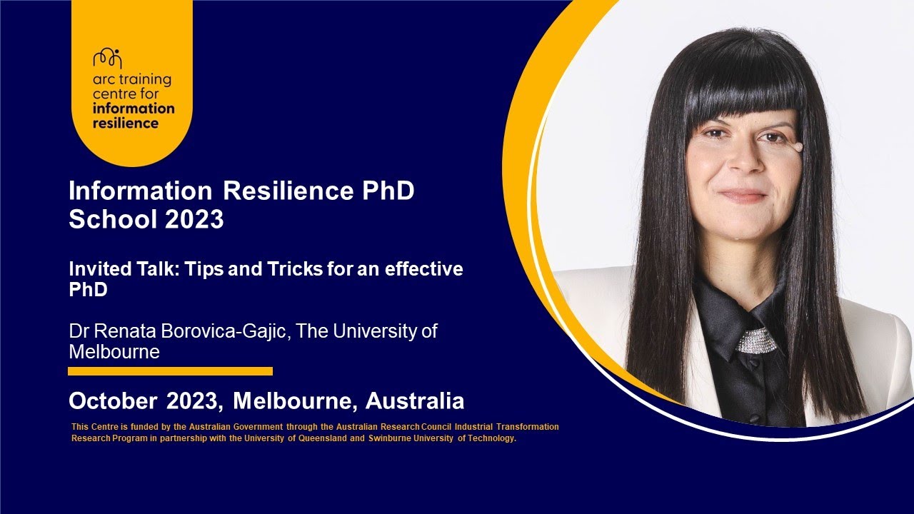 Invited Talk: Dr Renata Borovica-Gajic, University of Melbourne