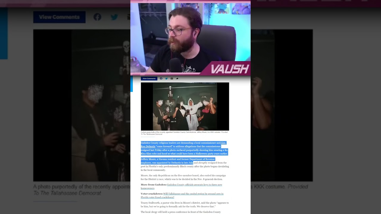 Vaush Explains Why Dressing Up As Hitler Isn't As Bad As Dressing Up As A KKK Member