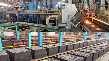 Complete automatic flaskless mold handing line with pouring system and sand treatment equipment