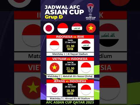Jadwal Timnas Indonesia AFC Asian Cup 2023 #jadwaltimnas #timnasindonesia #jadwalafcasiancup2023