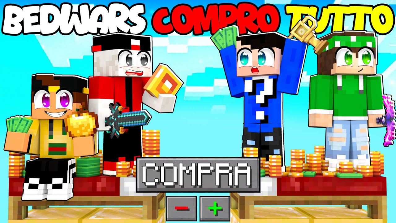 BEDWARS 2 vs 2 MA PUOI COMPRARE TUTTO- MARCY e LOCO vs BADDI e NICO - MINECRAFT ITA