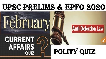 INSIGHTSIAS -POLITY FEBRUARY QUIZ 2020 CURRENT AFFAIRS:UPSC/STATE_PSC/SSC/EPFO