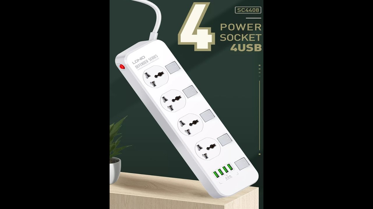 Ldnio Sc4408 Electrical Socket Smart Extension Multifunction